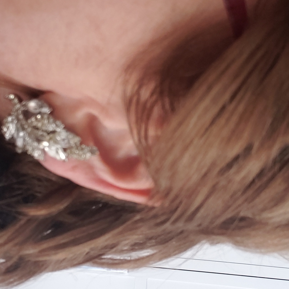 🔥HP🔥VTG Richelieu Rhinestone earclip - Picture 6 of 8
